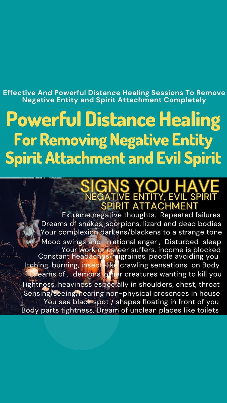 Negative Entity Removal - I will remove negative entity attachment, demons and spirits image 1