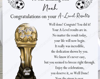 Personalised Exam Congratulations Card, A Levels Results Card, GCSE Results, Highers Card, Exam Gifts.