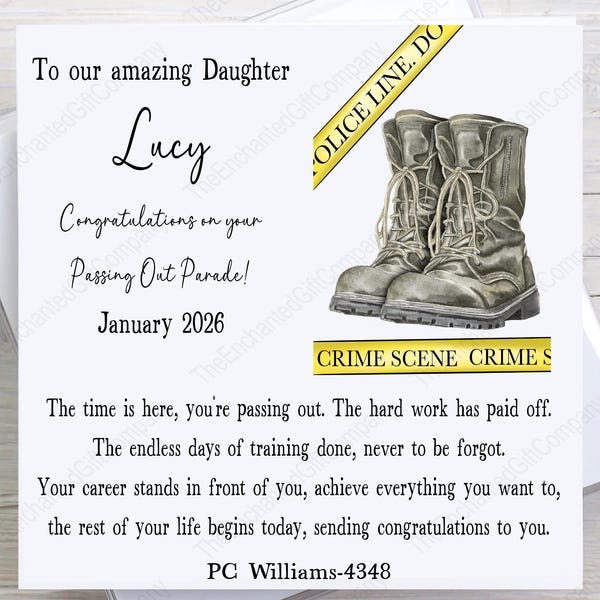 Passing Out Card, Police Card, Passing Out Parade Card, Police Passing Out Card, Congratulations Card.