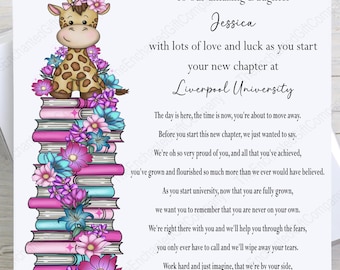 Personalised University Card, Off to Uni Good Luck Gift
