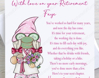 Personalised Pampering Retirement Card, Retirement Card for Her, Congratulations on your Retirement Card, Pampering Retirement Card.