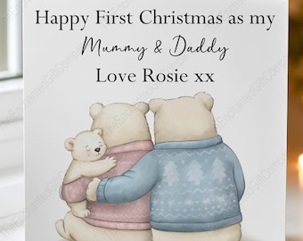 First Christmas as Mummy and Daddy Card, 1st Christmas as Mummy and Daddy Keepsake, First Christmas as Parents Card, Mummy and Daddy Card.