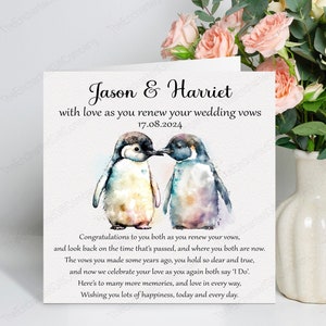 Vow Renewal Card, Wedding Vow Card, Wedding Renewal Vow Card, Card for Wedding Vow Renewal, Renewing Vows Cards.