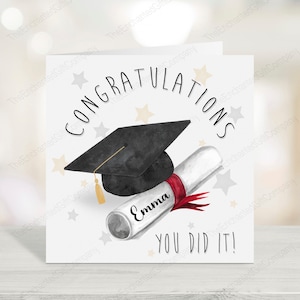 Graduation Card, Congratulations on your Graduation, Personalised Graduation Card, Graduation 2024, Graduation Card for Her/Him.