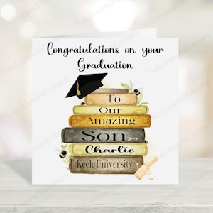 Graduation Card, Personalised Son Graduation Card, Class of 2024 Celebration Card, Card for Son, Grandson, Godson, Nephew