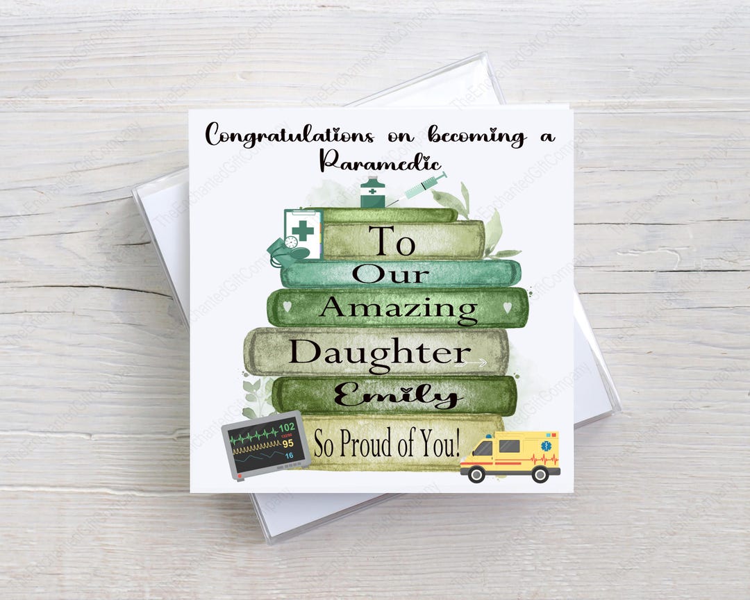 Congratulations First Aid Congratulations on Becoming a Paramedic, Graduation Card, Paramedic ...