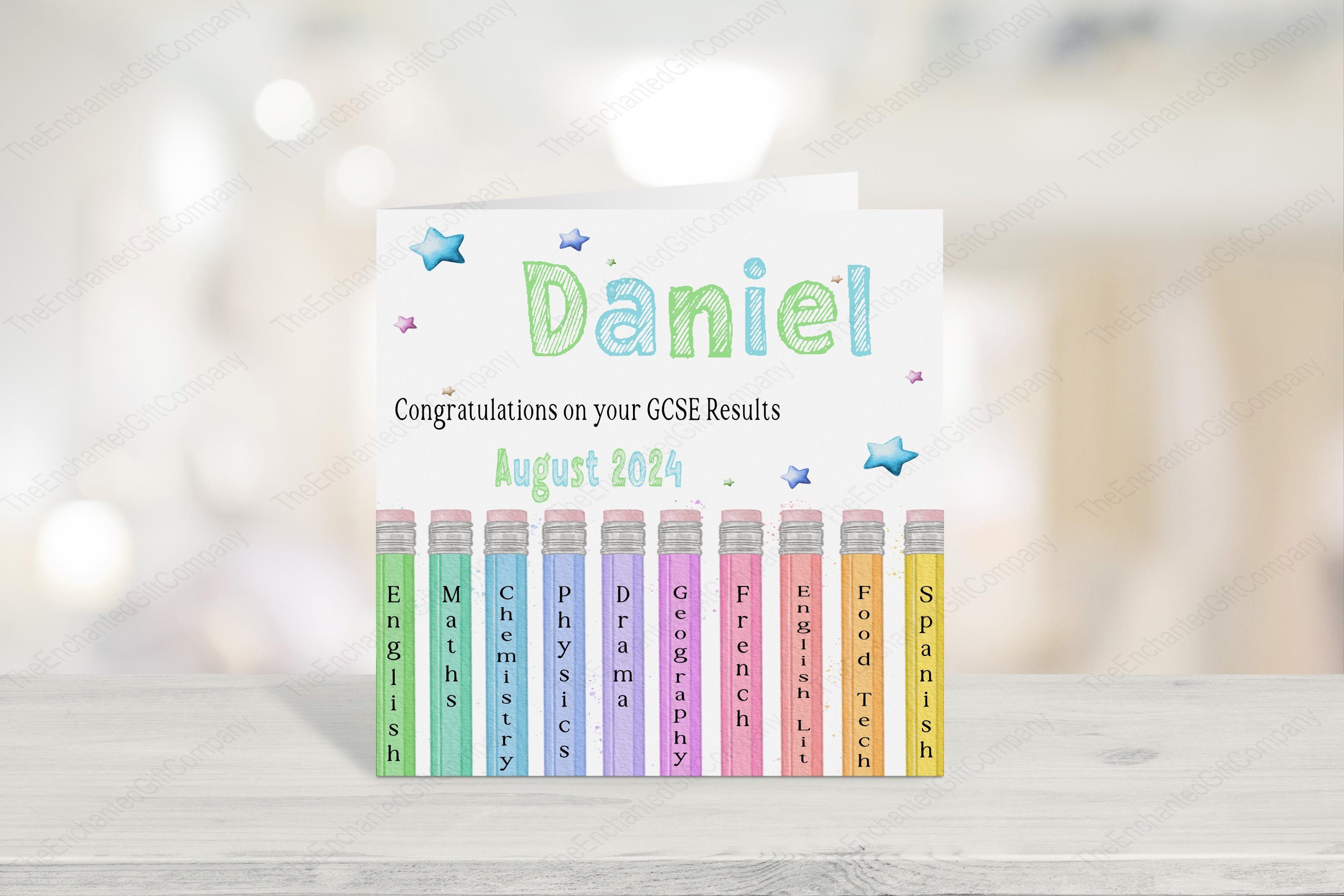 Congratulations on Your GCSE Results Card, GCSE Card, School Exam ...