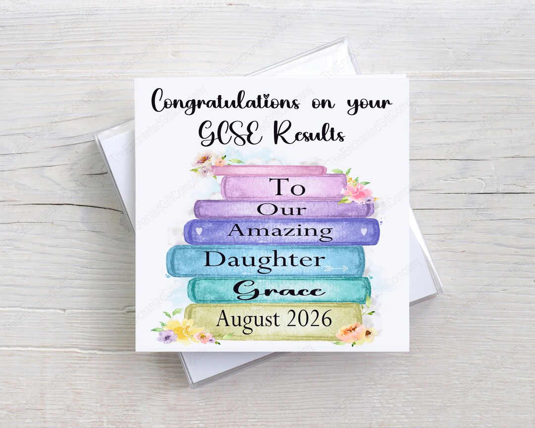 Congratulations on Your GCSE Results Card, GCSE Card, School Exam ...