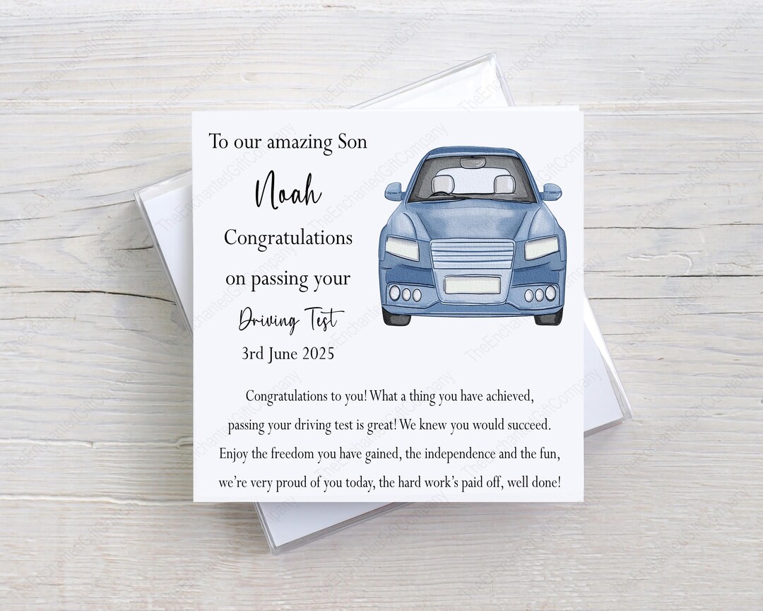 Personalised Congratulations Driving Test Greetings Card, Passed ...