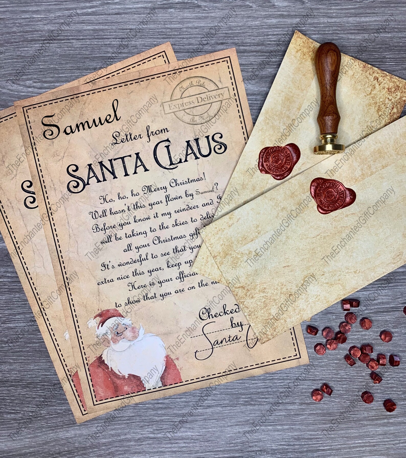 Personalised Santa Letter. Letter From Santa. Wax Sealed Santa Etsy