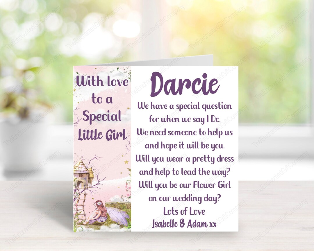 Will You Be My Flower Girl Proposal Card, Will You Be My Flower Girl