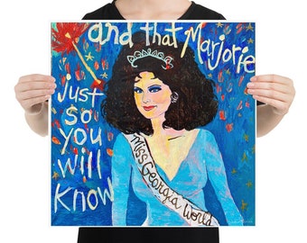 Suzanne Sugarbaker Art Print Delta Burke Designing Women Miss Georgia World Julia Southern Belle Interior Design Dixie Carter Atlanta