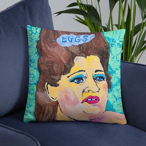 Edie Egg Lady Pillow Edith Massey Pink Flamingos John Waters Female Trouble Desperate Living Aunt Ida Carlotta Baltimore
