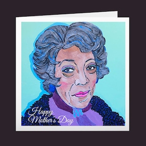 Mother Jefferson Mother&#39;s Day Card by Wayne Hollowell Zara Cully The Jeffersons Weezy George Louise All In The Family Maude Good Times