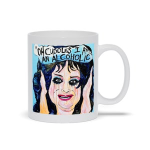 Francine Fishpaw Mug Oh Cuddles, I Am An Alcoholic Pillow Divine Polyester John Waters Tab Hunter Dexter Lulu 70'S Kovinsky