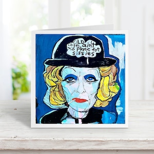 Bette Davis Blank Card La vecchiaia non è un posto per femminucce Che fine ha fatto Baby Jane Blanche Hudson Joan Crawford Ubriaco Classico di culto
