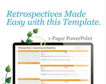 Agile Scrum Retrospective Report Template: 1-Pager (Digital Download)