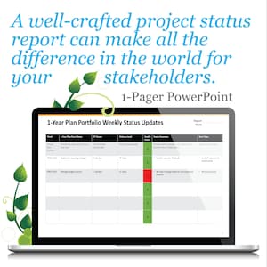 Project Planner Printable | Portfolio Status Template for Project Managers | 1-Pager Project Management Status Report