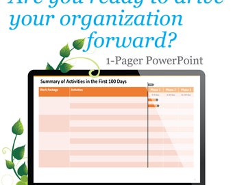 100-Day Action Plan Template: Business Goals 1-Pager (Digital Download)
