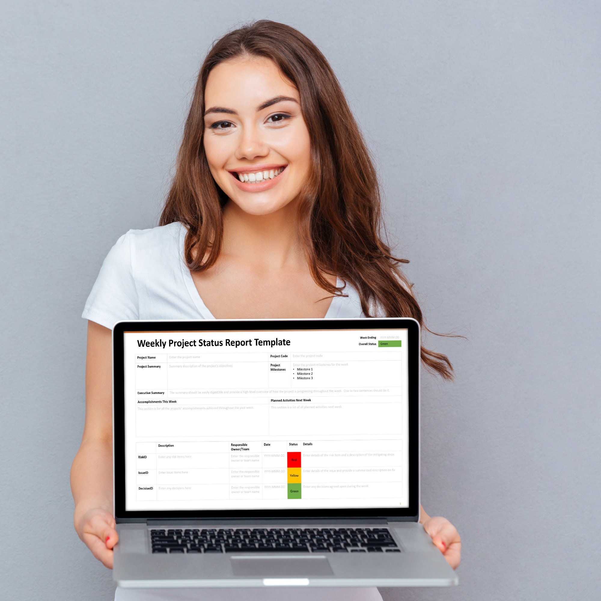 Project Status Template 1 pager Project Management Project Manager project-status-template-1-pager-project-management-project-manager