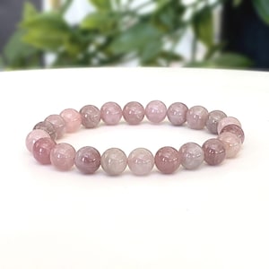 AAA Purple Madagascar Rose Quartz Bracelet: Love & Friendship
