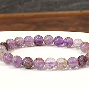 Super Seven Gemstone Bracelet, Super Seven Stretch Bracelet, Super 7 Crystal Bracelet, Melody&#39;s Stone, Gift for Her, Gift for Him,