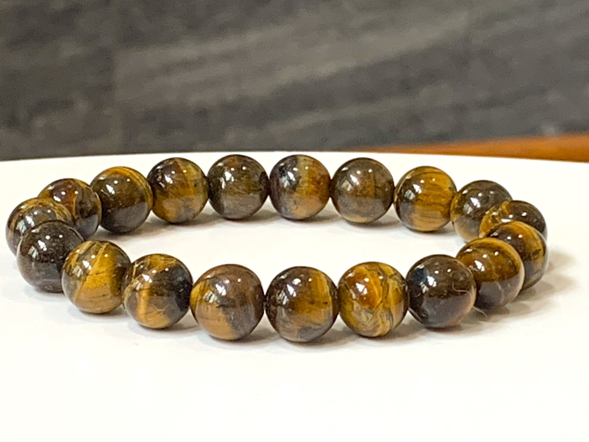 Light Tiger Eye Citrine Beads 14kgold Wood Evil Eye Beaded