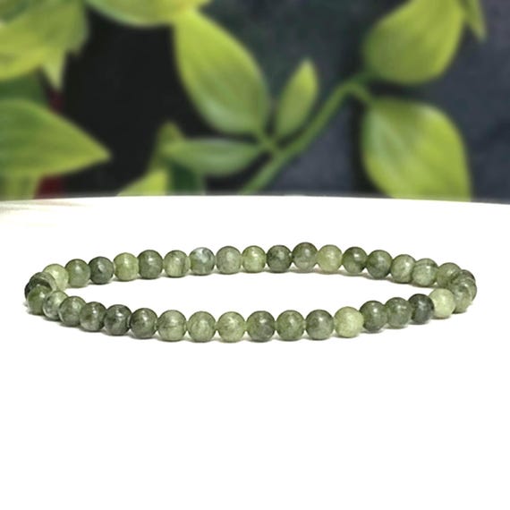 Huge 12mm 14mm Natural Green Jade Round Gemstone Beads Elastic Bracelet