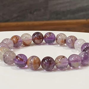 Super Seven Bracelet, Premium Grade A+ Stretch Gemstone Bracelet, Natural Super 7 Protection Bracelet, 6mm, 8mm & 10mm Beads Sizes