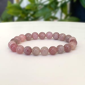 Madagascar Rose Quartz Bracelet - Premium Grade AAA+ Stretch Gemstone Bracelet - 6mm or 8mm Rose Quartz Beads, Love, Compassion, Friendship