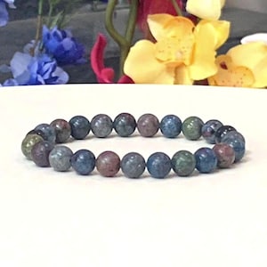 Natural Sapphire Ruby Gemstone Bracelet - Stretch Bracelet - Choose Your Bead Size