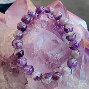 Amethyst Gemstone Bracelet - Stretch Bracelet, February Birthstone, Amethyst Crystal Bracelet, Birthday Gift, Gift for Him, Gift for Her