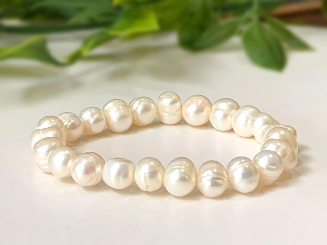 Natural Fresh Water Pearl Bracelet - Stretch Bracelet, 7-8mm