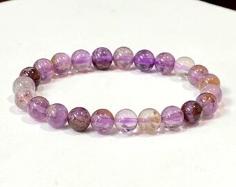 Natural Super Seven Crystal Bracelet Melody's Stone Stacking Stretch Bracelet - Birthday Gift