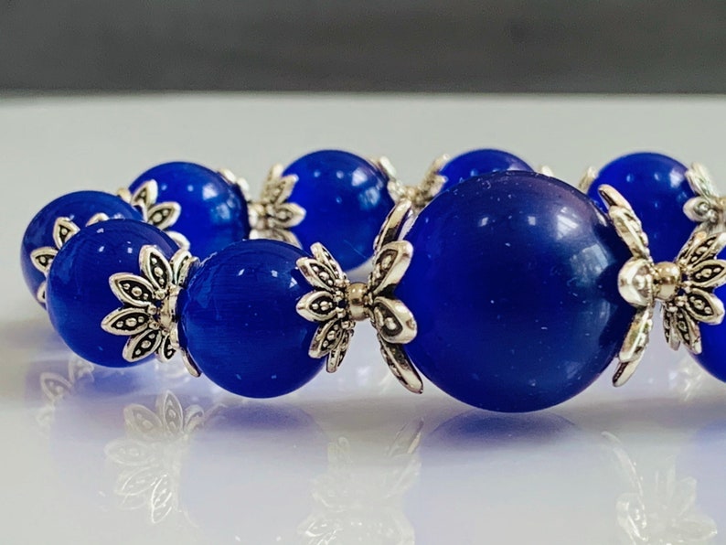 Blue Cat's Eye Bracelet Cats Eye Etsy
