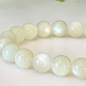 Grade AA+ Natural Moonstone Bracelet - Stretch Bracelet, June Birthstone, Moonstone Beaded Bracelet, Gift for Her, Gift for Him