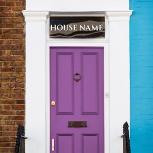 House Door Number or Name Vinyl Sticker Decal Lettering for Windows, Walls & Shop Doors Size is Width