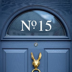 House Door Number or Name Vinyl Sticker Decal Lettering for Windows, Walls & Shop Doors, Size is Width