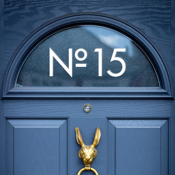 House Door Number or Name Vinyl Sticker Decal Lettering for Windows, Walls & Shop Doors Small to Extra Large
