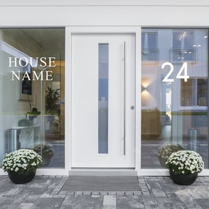 House Door Number or Name Vinyl Sticker Decal Lettering for Windows, Walls & Shop Doors Small to Extra Large