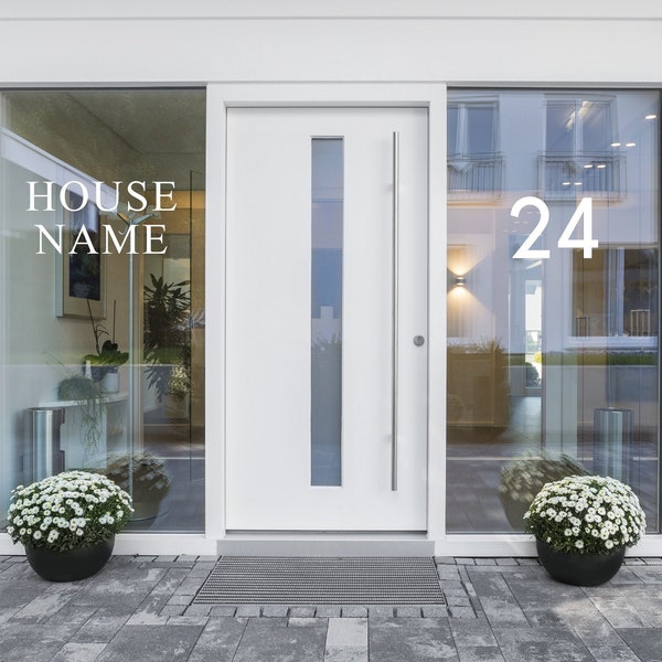 House Door Number or Name Vinyl Sticker Decal Lettering for Windows, Walls & Shop Doors Small to Extra Large