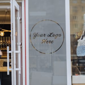 Large Frosted Etch Vinyl Logo or Design Sticker Decal Lettering for Windows & Shop Doors Easy Application Small to Large