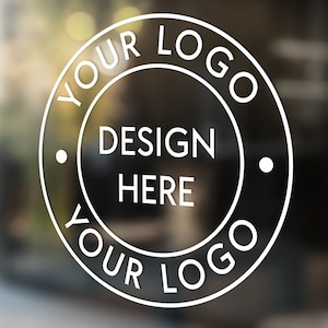 Custom Business Vinyl Logo / Single Colour Design Personalised Window Decal Decorative Sticker /  Commercial Advertising / Any Size & Color