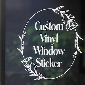 Custom Business Logo & Design Personalised Vinyl Cutting Sticker Decals for Shop Windows Small to Extra Large