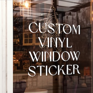 Large Custom Vinyl Window Decal Stickers any Logo & Design, Personalised Cutting, for Small to Large Shop and Business Windows