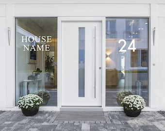 House Door Number or Name Vinyl Sticker Decal Lettering for Windows, Walls & Shop Doors Small to Extra Large