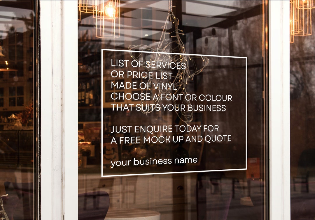 Large Custom Vinyl Window Decal Stickers Any Logo & Design ...