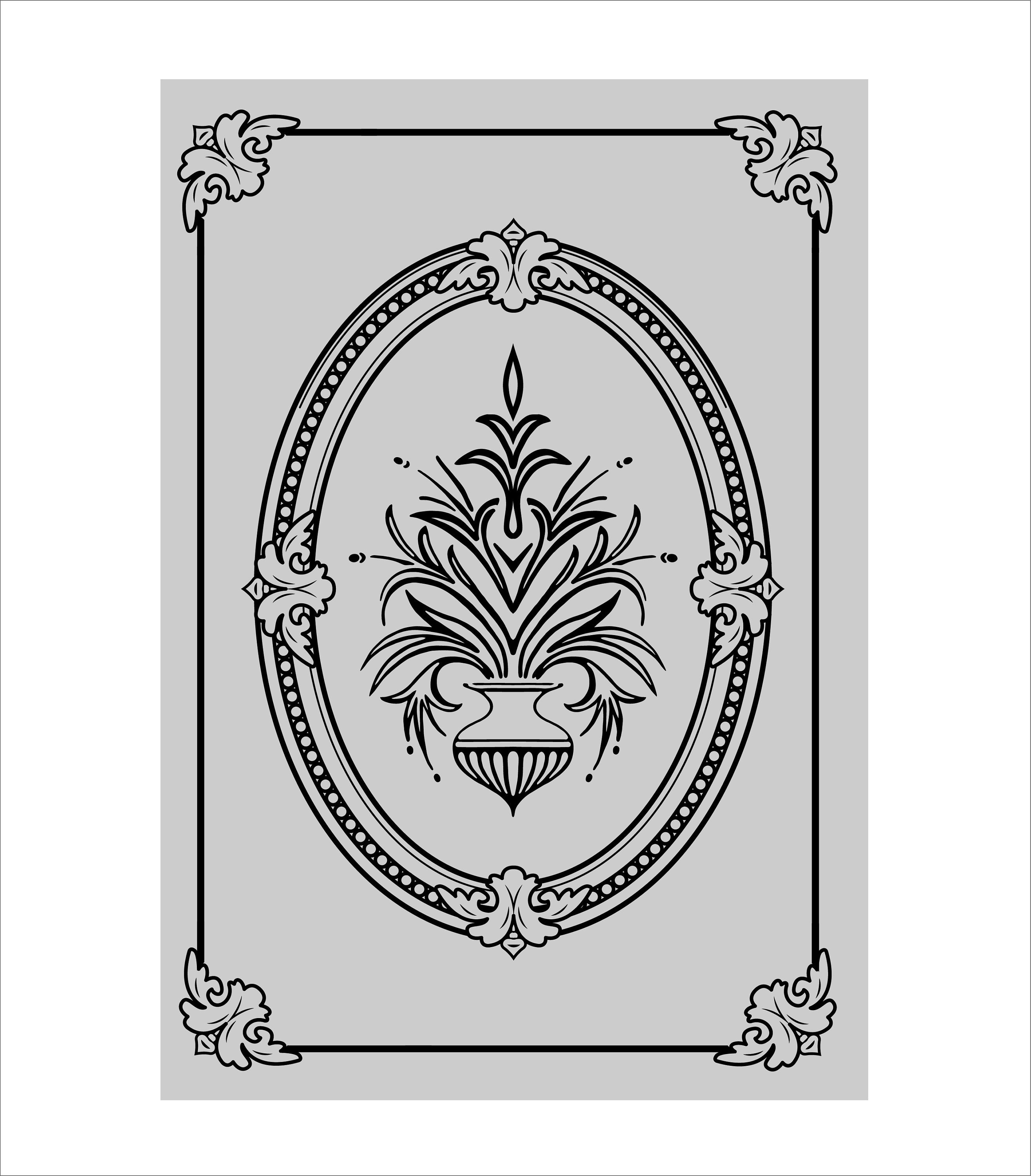 ビクトリア朝の花瓶のフロストウィンドウステッカー | エッチングされ