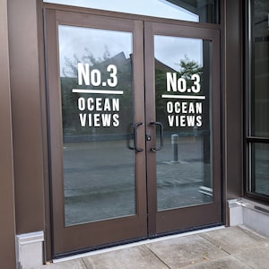 House Door Number or Name Vinyl Sticker Decal Lettering for Windows, Walls & Shop Doors Small to Extra Large