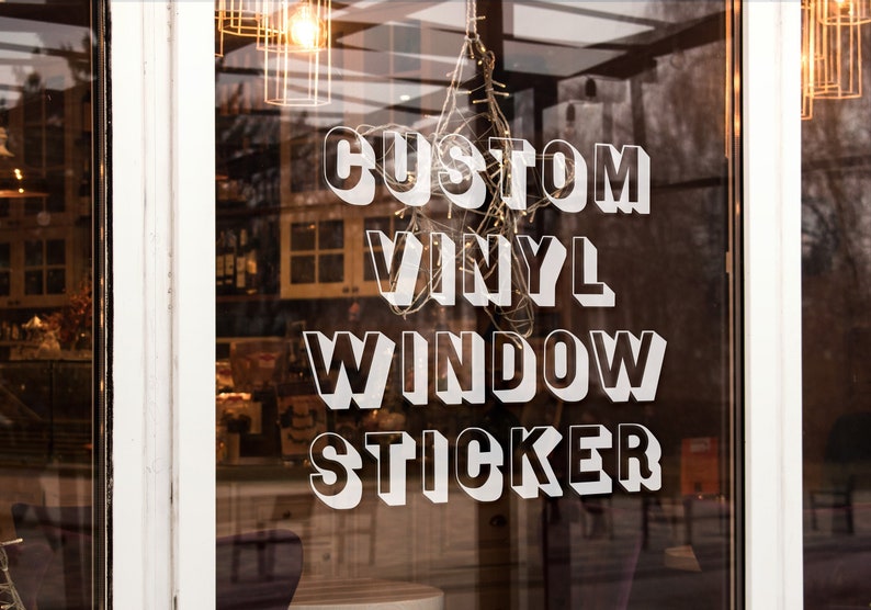 Large Custom Vinyl Window Decal Stickers any Logo & Design, Personalised Cutting, for Small to Large Shop and Business Windows image 1